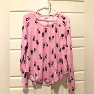 *NWT Make + Model Pajama Set - Super soft! Pink Boston Terriers in size Medium